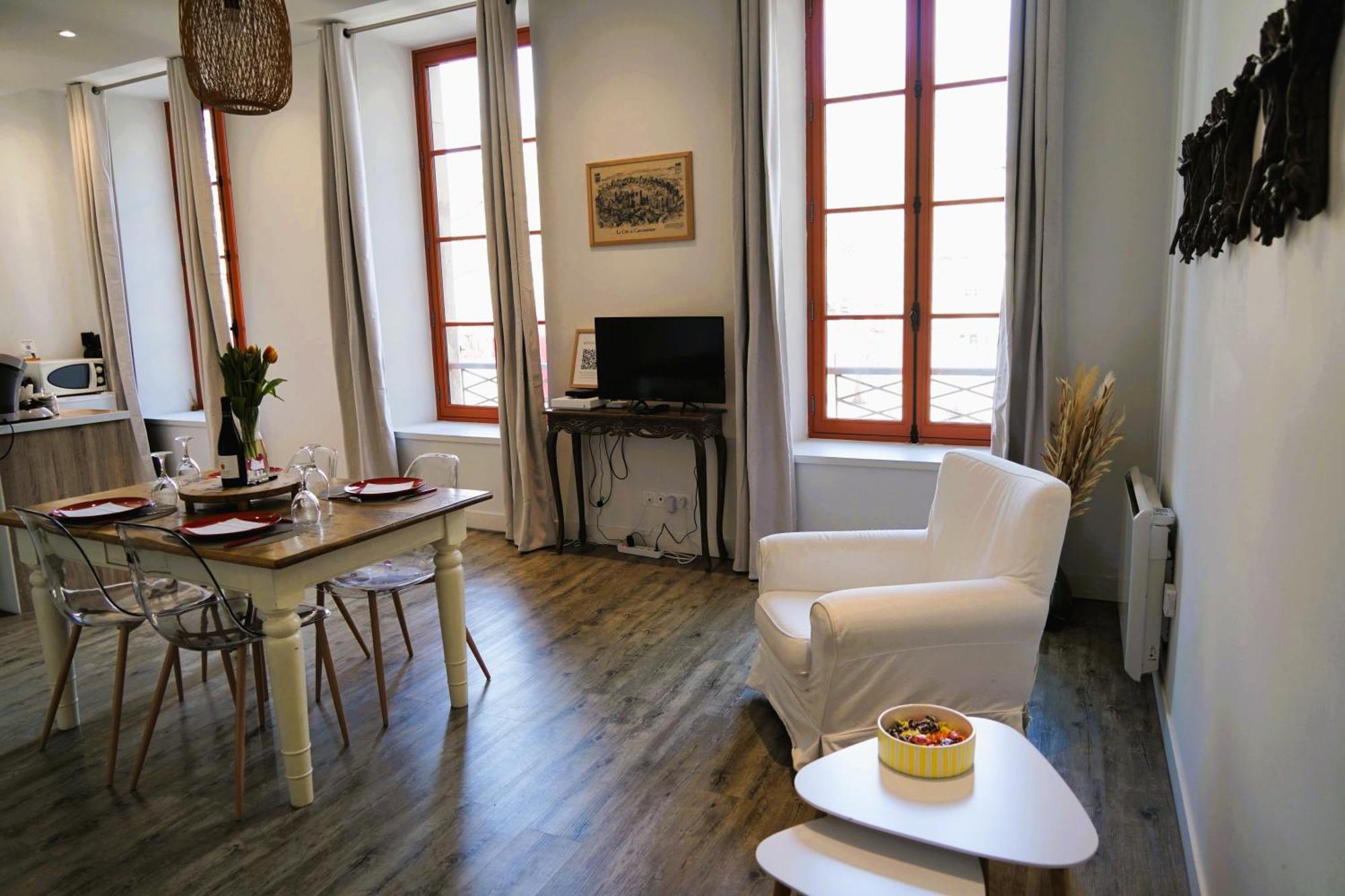 Апартаменты La Magie De Carnot Meuble De Tourisme 3 Etoiles Каркассон Экстерьер фото